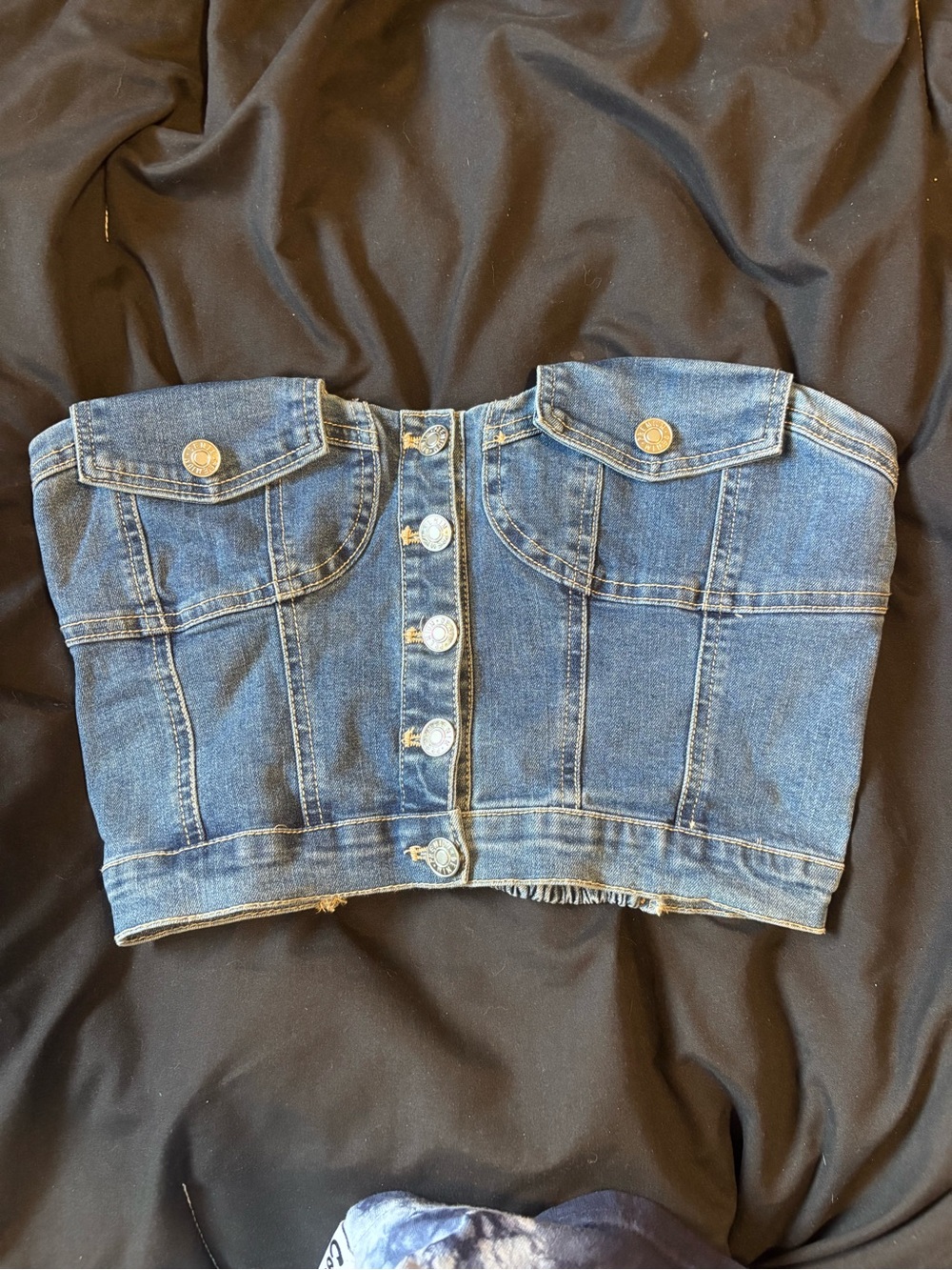 Denim Bustier / Crop Top